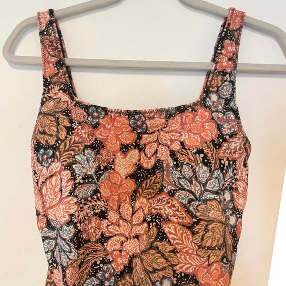 NWT A Pea In The Pod Square-Neck Maternity One Piece Swimsuit Floral Size M - Picture 2 of 7